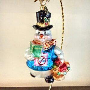 Christopher Radko Snow Sweet Snowman Ornament for Diabetes